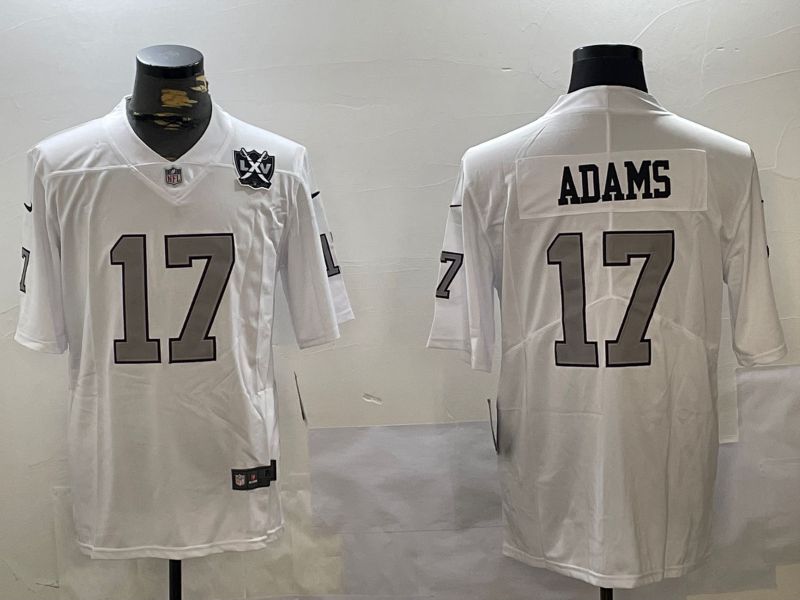 Men Oakland Raiders #17 Adams White 2024 Nike Vapor Limited NFL Jersey style 2